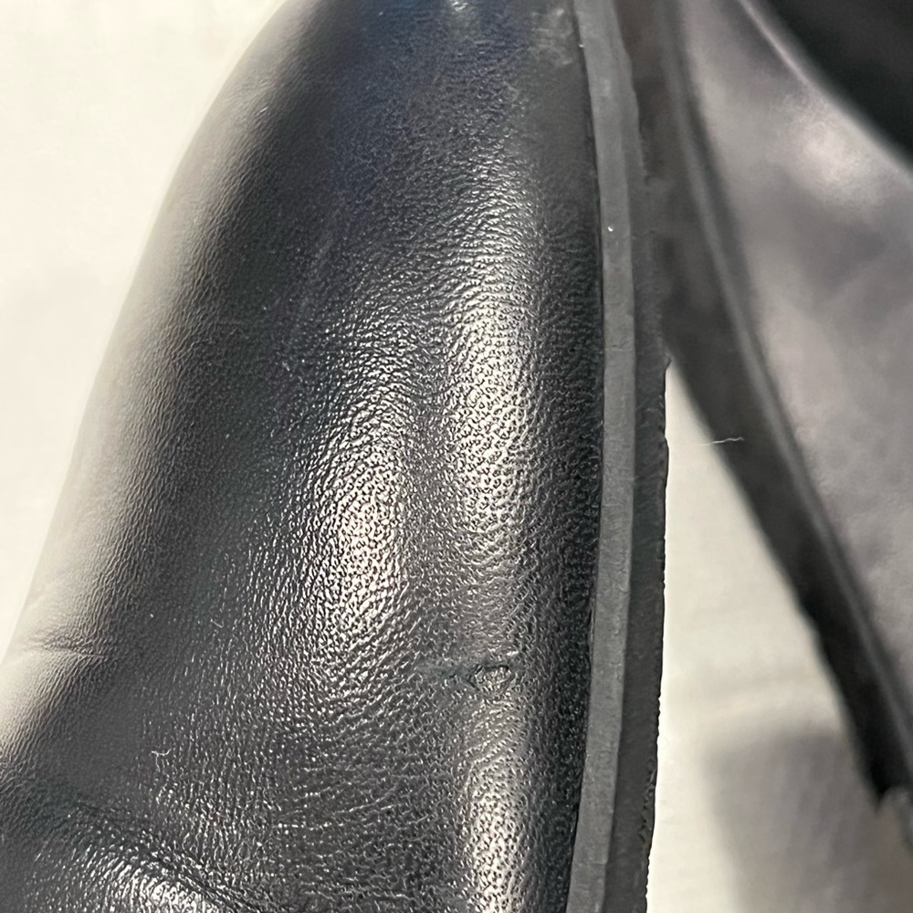 RARE Gucci Designer Black Leather Knee High Wedge Luxury Boots Size 40 - Picture 9 of 15